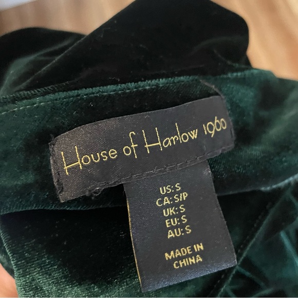 House of Harlow 1960 Velvet One Shoulder Ruched Dress - Picture 7 of 8